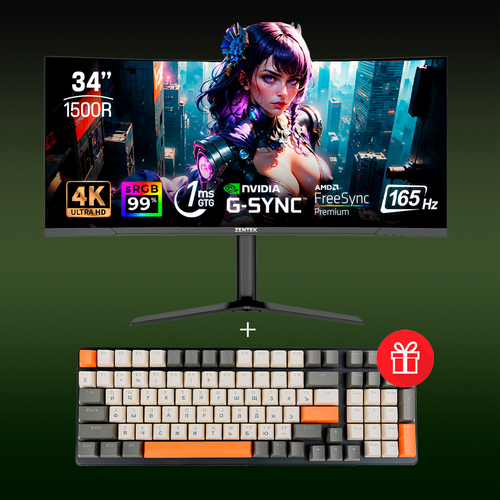 Монитор 34" + в подарок клавиатура К3 