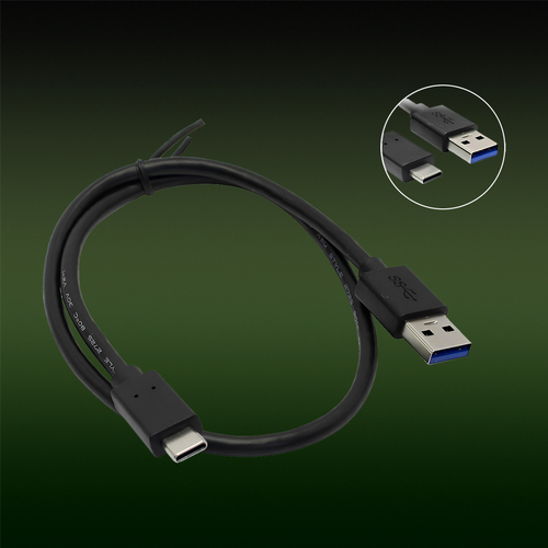 Кабель USB TypeC (M), 1 м, TYPEC1 черный Изображение