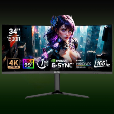 Монитор 34" Zentek WCH3401 черный 